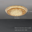 GobekUsa Amber Crystal Ceiling Chandelier: Luxe LED Home Decor Light Fixture
