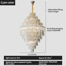 GobekUsa Crystal Chandelier: Luxury Living Room Lamp, Modern Design, Elegant Lighting Option