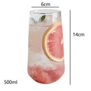 GobekUsa Glass Coffee Cup Set 500ml - Retro Transparent Tea Drink Mug - Drinkware Collection