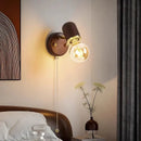 GobekUsa Japanese Walnut Wood Wall Lamp for Bedroom, Corridor, Hallway, Stairway
