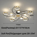 GobekUsa Gold Aluminum LED Chandelier with K9 Crystal, Luxury Pendant Lights for Home Décor