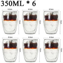 GobekUsa Double Wall Borosilicate Glass Mug Set for Tea Coffee Juice Bar Drinkware