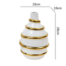 GobekUsa Golden Ceramic Vase for Wedding and Home Decor