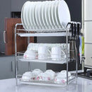 GobekUsa 3-Tier Kitchen Drying Rack & Dish Organizer Shelf with Drain Board