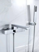 GobekUsa Brushed Gold Wall Mounted Waterfall Bathtub Shower Set Mixer Tap