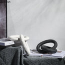 GobekUsa Abstract Ceramic Knot Sculpture for Room Aesthetic Decor