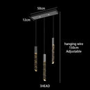 GobekUsa Crystal Chrome LED Chandelier: Luxury Duplex Stair Loft Pendant Light for Living Room