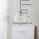 GobekUsa Glass Globe LED Pendant Light Fixture for Porch Kitchen Aisle, Adjustable Hanging Lamp