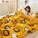 GobekUsa Cotton Floral Double Quilt | Retro Soothe Doudou Bedding Blanket