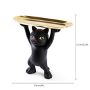 GobekUsa Cat Tray Sculpture Home Decor Statues Office Table Desk Accessorie Storage
