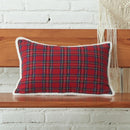 GobekUsa Christmas Letter Embroidery Plaid Cushion Cover Set