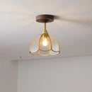 GobekUsa LED Glass Wood Ceiling Lamp for Modern Indoor Lighting and Decoration