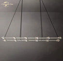 GobekUsa Éclatant Crystal Chandelier - Luxe Rectangular Pendant Light for Home Décor