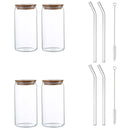 GobekUsa Glass Drink Cup with Bamboo Lid - High Borosilicate Glass Tea Juice Coffee Mug