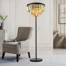 GobekUsa Gray Crystal Black Standing Light - Modern Luxury Classic Living Room Decor