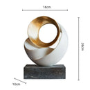 GobekUsa Gold Geometric Abstract Resin Ring Figurines for Stylish Home Decor