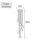 GobekUsa Crystal Ball Chandelier: Long Adjustable Staircase Pendant Light perfect for Home & Restaurant