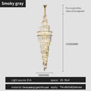 GobekUsa Crystal Hollow Chandelier LED Light for Modern Luxury Living Room Loft