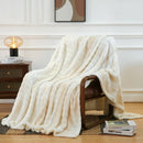 GobekUsa Fuzzy Faux Fur Blanket - Cozy & Soft Reversible Throw for Sofa and Bed