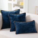 GobekUsa Luxe Chenille Velvet Cushion Cover Set for Elegant Living Room Decor