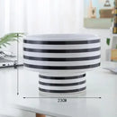 GobekUsa Elegant Striped Ceramic Vase TV Cabinet Crafts Hydroponic Home Decor Gift