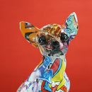 GobekUsa Chihuahua Dog Resin Sculpture Pop Art Animal Statue Home Decor Object