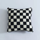 GobekUsa Houndstooth Cushion Cover 30x50cm Black and White Bow Waist Pillow Case