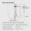 GobekUsa Copper Chandelier: Nordic Minimalist Lines Pendant Light for Living Room Decor