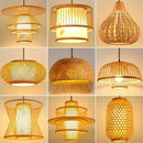 GobekUsa Bamboo Weave Pendant Lamp 30cm - Chinese Style Decor Lighting Fixtures