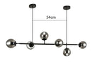GobekUsa Glass Ball Pendant Chandelier: Modern Nordic Art Ceiling Lighting for Dining Room & LOFT