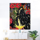 GobekUsa Celestial Floral Tapestry Wall Hanging for Hippie Dorm Decor