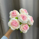 GobekUsa Knitted Rose Bouquet DIY Crochet Wedding Mother's Day Gift