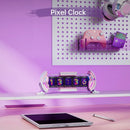 GobekUsa Cute Gaming Digital Clock for Gamers Decor, Pixel Art Display, Pink