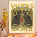 GobekUsa Cat Hearts Tapestry Wall Hanging for Boho Home Decor