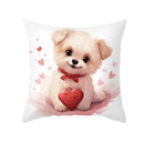 GobekUsa Cute Pet Dog Print Cushion Cover - Valentine's Day Home Decor Pillowcase