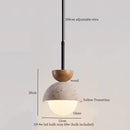 GobekUsa Yellow Travertine LED Pendant Lights for Kitchen Island Bedroom Dining Table