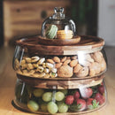 GobekUsa Glass Food Storage Containers with Wooden Lid | Stylish Kitchen Organizer