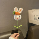 GobekUsa Knitted Sunflower & Rabbit Bouquet: Handmade Crochet DIY Home Decor & Gift