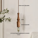 GobekUsa Japanese Style LED Wooden Pendant Light Fixture for Home Decor and Restaurant