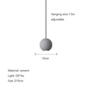 GobekUsa Cement Planet Chandelier Hanging Lamp for Dining Room & Bedroom