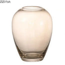 GobekUsa Amber Glass Vase Transparent Hydroponics Flower Pot Modern Home Decor