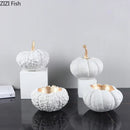 GobekUsa Gold Pumpkin Resin Sculpture Ornaments Home Decor-Artistic Room Aesthetics