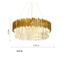 GobekUsa Golden Crystal Ceiling Light for Modern Living Room and Dining Room