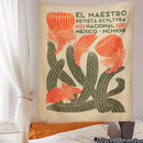GobekUsa Cactus Tapestry Wall Hanging Floral Hippie Bohemian Psychedelic Home Decor Print