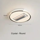 GobekUsa Crystal Bladeless Ceiling Fan Light Chandelier LED Silent Electric Ventilator