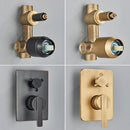 GobekUsa Brass 8" Rainfall Shower Faucet Set Wall Mounted Mixer System for Bath