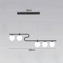 GobekUsa Glass Ball LED Chandeliers for Home Dining Kitchen Office Decor Lighting
