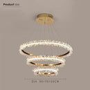 GobekUsa Gold Crystal Ring Chandelier for Living Room and Restaurant Décor