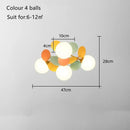 GobekUsa Kids' Room Glass Ball Chandelier, Modern LED Ceiling Light Fixture