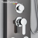 GobekUsa Rainfall Shower Panel with Storage Rack and Massage Jets
